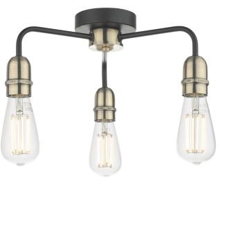 Dar Lighting Kiefer KIE5322 Deckenlampe 3x60w/e27 ip20