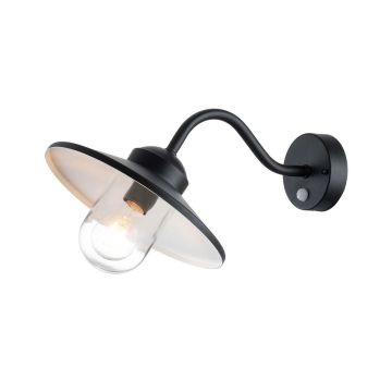 Elstead Lighting Klampenborg KLAMPENBORG-PIR-BK Wandleuchte 1x60W/E27 IP44
