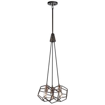 Kichler ROCKLYN KL-ROCKLYN3-RS Pendelleuchte 3x60W/E27