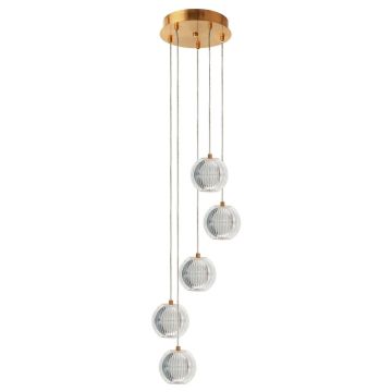 Light Prestige Brillant LP-3303/5P GD Pendelleuchte 5x28W/LED 3000K|4000K|6000K 2220lm IP20