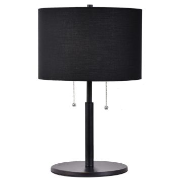 Light Prestige Fogo LP-0304/2T BK Tischleuchte 2x15W/E27 IP20