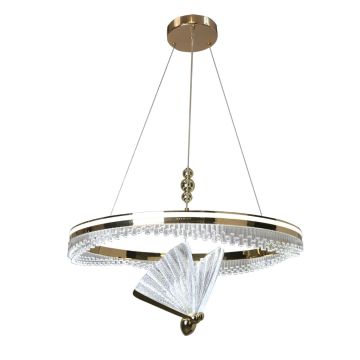 Light Prestige Marissa LP-2515/1P Cristal GD Pendelleuchte 2x48W/LED 3000K|4000K|6000K 5546lm IP20