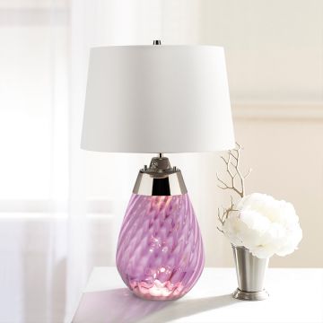 Elstead Lighting LENA LARGE LENA-TL-L-PLUM-OWSS Tischleuchte 1X7W/GU10+1x60W/E27