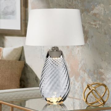 Elstead Lighting LENA LARGE LENA-TL-L-SMOKE-OWSS Tischleuchte 1X7W/GU10+1x60W/E27