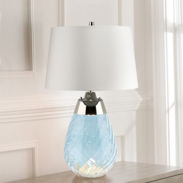Elstead Lighting LENA SMALL LENA-TL-S-BLUE-OWSS Tischleuchte 1X7W/GU10+1x60W/E27