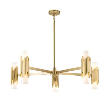 Elstead Lighting Marvele MARVELE10-AB-OPAL Kronleuchter 10x40W/E14 IP20