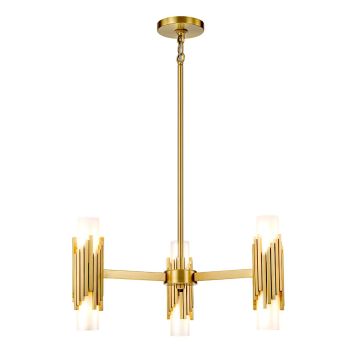 Elstead Lighting Marvele MARVELE6-AB-OPAL Kronleuchter 6x40W/E14 IP20
