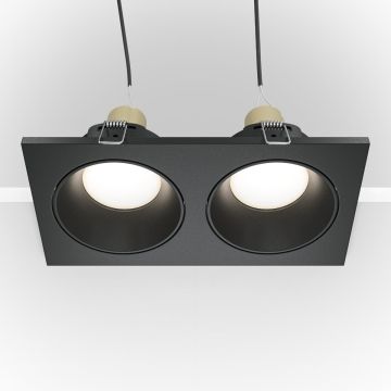 Maytoni ZOOM DL033-2-02B Einbau-Downlight 2x50W/GU10 IP65