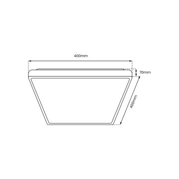 Milagro QUADRO ML7930 Deckenleuchte 1x38W/LED 3000K-6000K 4000lm IP20