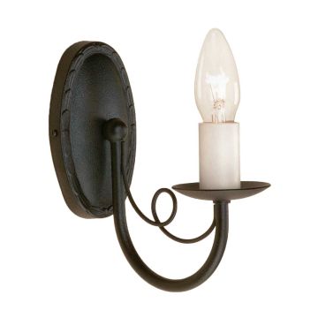 Elstead Lighting MINSTER MN1-BLACK Wandleuchte 1x60W/E14
