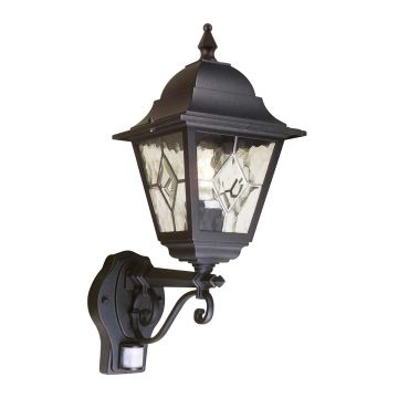 Elstead Lighting SECURITY LANTERS NR1-PIR-BLACK Wandleuchte 1x60W/E27 IP43
