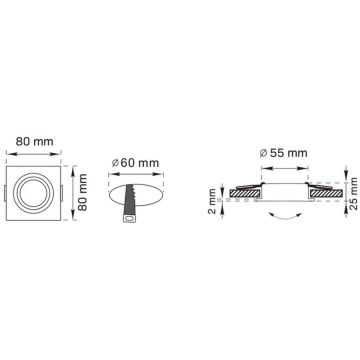 Zuma Line FINN OB2211CL02-B Einbau-Downlight 1x50W/GU10