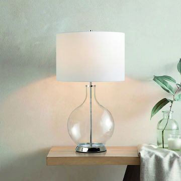 Elstead Lighting Orb ORB-CLEAR-PN-WHT Tischleuchte 1x60W/E27