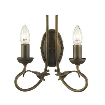 Elstead Lighting OLIVIA OV2-BLK-GOLD Wandleuchte 2x60W/E14