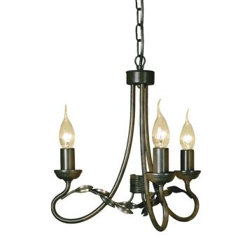 Elstead Lighting OLIVIA OV3-BLK-GOLD Kronleuchter 3x60W/E14