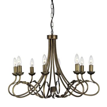Elstead Lighting OLIVIA OV8-BLK-GOLD Kronleuchter 8x60W/E14