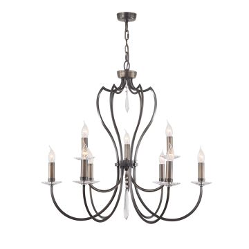 Elstead Lighting PIMLICO PM9-DB Kronleuchter 9x60W/E14