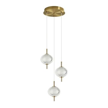 Italux Corado PND-81418-3-BK-GD Pendelleuchte 1x12W/LED 3000K 1084lm IP20