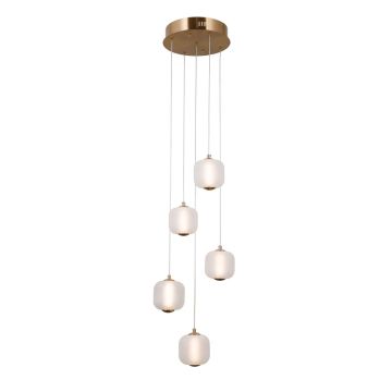 Italux Ganti PND-34362-5-HBR-OPAL Pendelleuchte 5x12W/LED 3000K 1300lm IP20