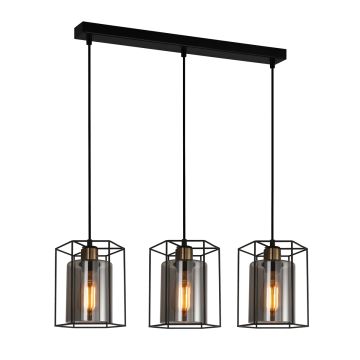 Italux KALULA PND-78901-3-BK+SG Pendelleuchte 3x40W/E27 IP20