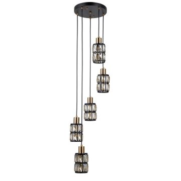 Italux Menfi PND-44236-5-BK-GD Pendelleuchte 5x40W/E27 IP20