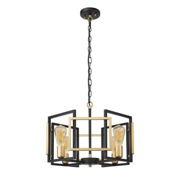 Italux PRIMERO PND-44003-4-BK-GD Pendelleuchte 4x60W/E27 IP20
