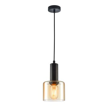 Italux SANTIA PND-65342-1-BK+AMB Pendelleuchte 1x40W/E27 IP20