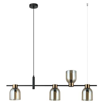 Italux SERVIO PND-66892-4-BK-AMB Pendelleuchte 4x40W/E14 IP20