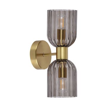 Light Prestige Piega LP-939/2W smoked Wandleuchte 2x10W/E14 IP20