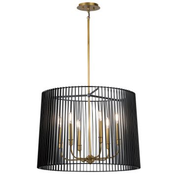 Quintiesse LINARA QN-LINARA-6P-BK Kronleuchter 6x60W/E14