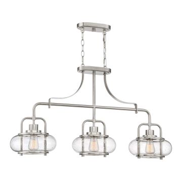 Elstead Lighting QUOIZLE QZ-TRILOGY-ISLE-BN Kronleuchter 3x60W/E27