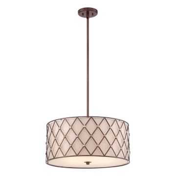 Quoizel BROWN LATTICE QZ-BROWN-LATTICE-P-L Pendelleuchte 4x60W/E27