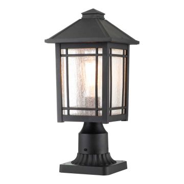 Quoizel Cedar Point QZ-CEDAR-POINT3-M-BK Stehlampe 1x60W/E27 IP44