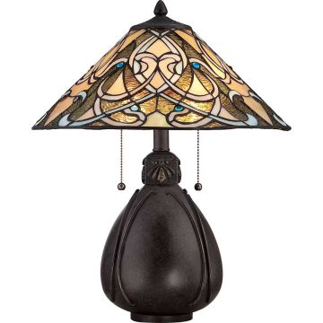 Quoizel INDIA QZ-INDIA-TL Tischleuchte 2x75W/E27