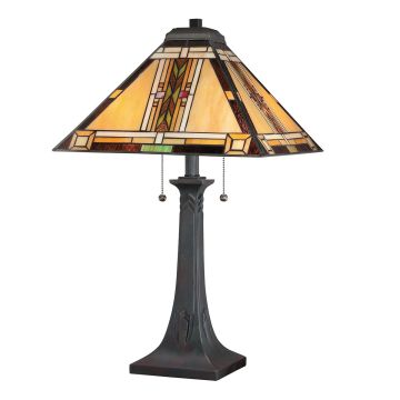 Quoizel Navajo QZ-NAVAJO-TL-VB Tischleuchte 2x60W/E27 IP20
