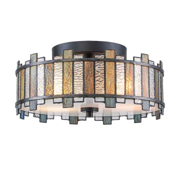 Quoizel Sentry QZ-SENTRY-2SF-BK Deckenlampe 2x40W/E27