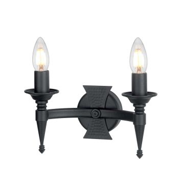 Elstead Lighting SAXON SAX2-BLK Wandleuchte 2x60W/E14