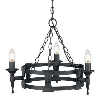 Elstead Lighting SAXON SAX3-BLK Kronleuchter 3x60W/E14