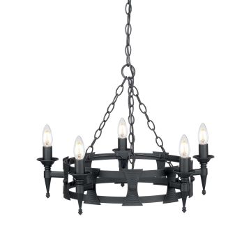 Elstead Lighting SAXON SAX5-BLK Kronleuchter 5x60W/E14