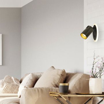 Light Prestige Parma LP-0612/1WS BK Wandleuchte 1x50W/GU10 3000K|4000K|6000K IP20