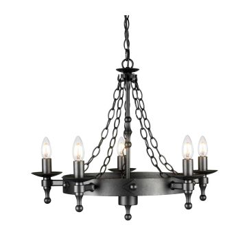 Elstead Lighting WARWICK WR5-GRAPHITE Kronleuchter 5x60W/E14