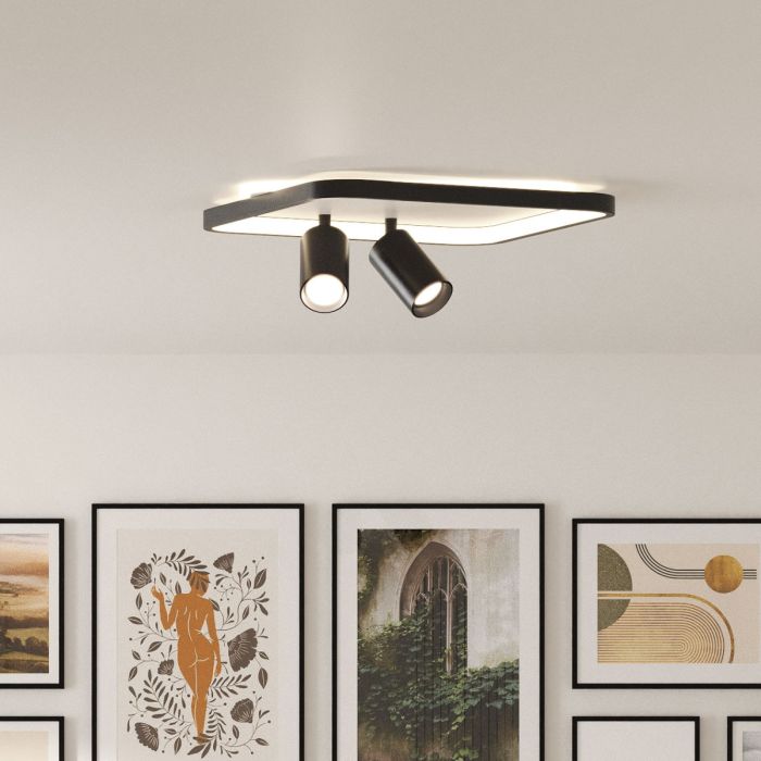 Light Prestige-Parma-LP-0612/2C Square BK-PRGLP-0612/2C Sq BK