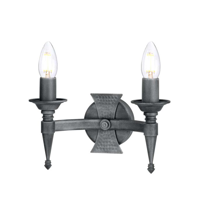 Elstead Lighting-SAXON-SAX2-BLK-SIL-ELSSAX2-BLK-SIL